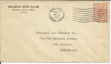 (Sello postal del año 1929 en papelería del Club)